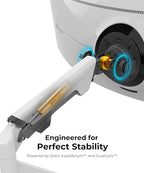 Modernsolid Heavy Duty Monitor Arm Desk Mount for 34-49 Inch Ultrawide Curved Monitors, Supports 14-38 lbs, Gas Spring Ergonomic Full Motion with Cable Management, Red Dot Design Awarded, White
