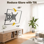 Mounting Dream Ultra Slim TV Wall Mount for 26-75 Inch Television, Full Motion Bracket with Smooth Extension, Swivel and Tilt, 1.38” Thin Low Profile TV Mount Fits 16'' Studs, Up to 400x400mm, 88lbs