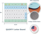 Adult Communication Board - Non-Slip, Portable Letter Chart for Non-Verbal, Stroke Recovery, Effective Visual Aids for Non-Speaking Patients, Pain Scale, QWERTY or ABC (QWERTY)