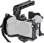 SMALLRIG Cage Kit for Sony FX2, with V-Mount Plate, Top Handle, HDMI Clamp, and Wrist Strap, Built-in Multiple Expansion Interfaces, Advanced Rig for Sony FX2-5590