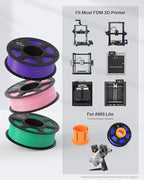 ELEGOO PLA Filament 1.75mm Space Gray 1KG, 3D Printer Filament Dimensional Accuracy +/- 0.02mm, 1kg Spool(2.2lbs) Fit Most FDM 3D Printers