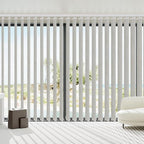 Blindify Motorized Vertical Blinds Compatible with Alexa Google Home, Blackout Sliding Door Shades Smart Vertical Blinds Remote Control Customize, Cozy Beige