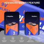 PKCELL 9v Maximum Power Dry Battery – Ultra Long-Lasting 9V Batteries for Smoke Detector 9v 6lr61 Alkaline for Smoke Alarms