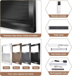 LEXEN Smart Bottom Up Honeycomb Shades - WiFi Enabled Motorized Cellular Blinds Compatible with Alexa/Google Home Easy Install Blackout Honeycomb Blinds with Aluminum Frame Customize Size-White