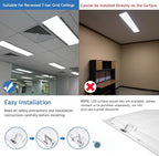 CycevSun 8 Pack 1x4 LED Flat Panel Light Drop Ceiling, 0-10V Dimmable 3000K-4000K-5000K Selectable & 20W-30W-40W Options, 4400LM, ETL