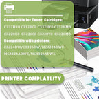 ERNZAT C3220 Toner Cartridge Compatible for Lexmark C3220 C332HK0 C332HC0 C332HY0 C332HM0 Toner Cartridges Work for Lexmark C3224DW C3326DW MC3224DWE MC3224ADWE Printers
