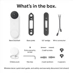 Google Nest Doorbell (Wired, 2nd Gen) - Wired Video Doorbell Camera - Doorbell Security Camera - Snow