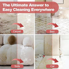 Upholstery Carpet Cleaner, MUJERBAY 12Kpa Portable Spot & Stain Cleaner Shampooer, Move with Universal Wheels & Handle, 1.18-inch Deep Cleaning Machine for Couch, Stairs, Car & Messes.
