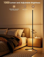 boostool 2 Pack Corner Floor Lamp, 65" RGB LED Corner Lamp, Color Changing Ambient Lighting with Music Sync - App and Remote Control LED Lamp for Bedroom, Living Room, Gaming Room