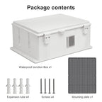 Namunanee Outdoor Electrical Junction Box, ABS Water Resistant Enclosure with Internal Mounting Panel & Hinged Cover, 9.2" H* 7" L* 4.6" W