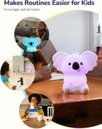Koala Timer Pal Visual Timer for Kids/Adults with Audio Time Management Tool, Color-Changing Visual Countdown, Fun Adults/Kids Timer Visual for Classroom/Home/Calming Corner