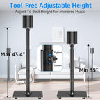 MOUNTUP Speaker Stands for Sonos Era 100, Sonos One, One SL, Play:1, Height Adjustable 35"-43" Floor Standing Speaker Stands Pair with Cable Management, Ear Level Surround Sound, 11lbs Loading, MU9146