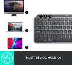 Logitech MX Keys Mini Minimalist Wireless Illuminated Keyboard, Compact, Bluetooth, Backlit, USB-C, Compatible with Apple macOS, iOS, Windows, Linux, Android, Metal Build - Graphite