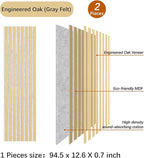 ARMURO Wall Panels for Interior Wall Decor, 2-Pack Slat Wall Paneling, Oak Wood Veneer Acoustic Wall Panels - Wall Slats 12.6" W x 94.5