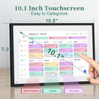 Smart Digital Calendar, 10.1" HD Smart Touch Screen Home Interactive Electron Calender WiFi Planner,Meal Schedule, Duty Chart,Achievement Rewards- Built-in Digital Photo Frame Function