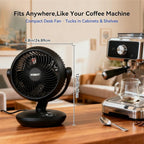 SIGBOT Fan for Bedroom with Remote,Ultra Quiet Desk Fans,with 3 Modes,8 Speeds,9-Hour Timer,10 inch,High-Velocity Cooling,Auto Oscillation Table Fans,Touch Control,for Home,Dorm,Clinic & Office