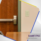 ENERLITES Duplex Receptacle Outlet Wall Plate, Electrical Outlet Cover, Gloss Finish, Mid-Size 1-Gang 4.88" x 3.11", Unbreakable Polycarbonate Thermoplastic, UL Listed, 8821M-I-10PCS, Ivory, 10 Pack
