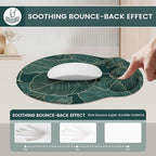 iLeadon Ergonomic Mouse Pad with Wrist Support, Easy Typing & Pain Relief, Keyboard Wrist Rest and Mouse Pad Set with Non-Slip Base for Computer Home, Green Leaves