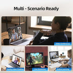 SynthMeet 4K Webcam for PC, 1080P@60FPS, 4K Camera with Noise-reducing Microphone, 92°FOV, 8MP USB Webcam Plug and Play, Privacy Cover, Works Perfect for Meeting Platform Zoom/Teams/Skype/Google Meet