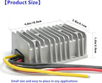 QJFCare Waterproof DC Buck Converter Voltage Regulator 36V 48V Step Down to 12V 30A 360W Adjustable Power Converter Transformer for Golf Cart, Car,Vehicle