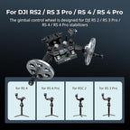 SmallRig Gimbal Control Wheels for DJI RS2 / RS 3 Pro/RS 4 / RS 4 Pro/RS 5 | Intuitive Control | Adjustable Damping | Dual Power Supply, for Heavy Duty Tripod - 4525