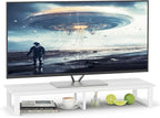 aboxoo 45" TV Riser for 32-60 inch TV, TV Riser Stand Shelf, Tabletop TV Stand Riser, Computer Monitor Table for Home Living Room, Study Office (White)
