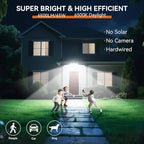 PURICH LED Security Lights Motion Sensor Outdoor Lights, 5000K Daylight, IP65 Waterproof, Dusk to Dawn, 3-Head Motion Detected Flood Light for Garage, Yard, Porch, White
