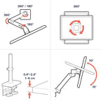 Ergotron – Upgraded LX Pro Premium Monitor Arm, Single Monitor Desk Mount – fits Flat Curved Ultrawide Computer Monitors up to 34 Inches, 4 to 22 lbs, VESA 75x75mm or 100x100mm – Tall Pole, White