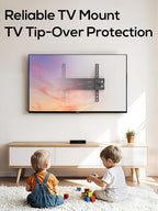 IWORKBOARD 40 50 55 inch Tilting TV Wall Mount for 24-65 '' TVs, Low Profile TV Mount, Ultra Slim Wall Mounts TVs Bracket, Max VESA 400x400mm, 99 lbs & 16 inch Studs, Fit Most 32+ 42 43 45 Screen
