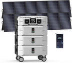 IEE SP5000 Solar Generator 5000W, 7680Wh Power Station with 2x500W Solar Panels, 5 AC Outlets(9000W Surge), 120V/240V Dual Voltage, LiFePO4 Battery for Home Backup Outdoors Camping RV Emergency