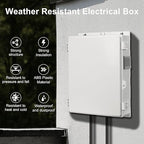 Namunanee Outdoor Electrical Junction Box, ABS Water Resistant Enclosure with Internal Mounting Panel & Hinged Cover, 15.7" H* 11" L* 4.1" W