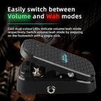 Btuty Guitar Wah Volume Pedal 2-in-1 Mini Wah & Volume Combo Pedal with RM Shielded Inductor & Active Volume Circuit for Electric Guitar Performance