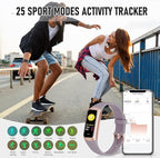Fitness Tracker with 24/7 Heart Rate Blood Oxygen Sleep Monitor, 1.1" AMOLED Touch Screen Activity Tracker Smart Watches, IP68 Waterproof Step Counter Pedometer for Women Men