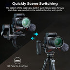 SmallRig Camera Cage for Sony FX2, HawkLock Quick Release FX2 Cage with Top Plate, Cable Clamp for HDMI, Multiple Mounting Points, Camera Rig Compatible with Original XLR Top Handles - 5587