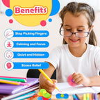 Sensory Fidget Spinnes for Kids Adults：Textured Finger Fidgets 4 Pack, Quiet Classroom Prize, Worry Stones for Kids with Autism ADHD, Anxiety Relief Office Desk Stress Toys Stocking Stuffers