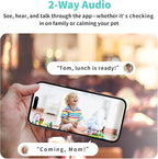 2K Indoor Security Camera, 360° Pan/Tilt AI Human Pet Motion Security Camera, 2.4/5 GHz Night Vision Camera, 2 Way Audio, Compatible with Alexa Google Assistant (3 Months of Cloud Storage)