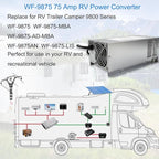 WF-9875 75 Amp Power Converter, WF-9875-AD, Replace for Trailer Camper 9800 Series,WF-9875-MBA,WF-9875-AD-MBA, 75 Amp Power Converter for Rv, 5 Years Warranty