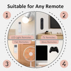 Vaszu Remote Control Holder Magnetic Wall Mount Self-Adhesive, 6 Pack Upgraded Silicone Remote Organizer Storage 360° Rotation Wall Holder for Home Office TV, Fan and Air Conditioner Remote Control