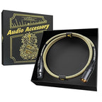 AA AUDIO ACCESSORY Gold Series Star Quad XLR Cables 3.3ft, Neutrik Connectors, 19AWG Microphone Cable, Kevlar-Reinforced Nylon Braided Handmade Mic Cable, 100% Coverage OFC Braid and Al-Foil Shielding