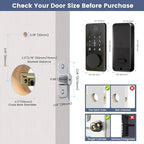 Keyless Entry Door Lock, Biquole Smart Lock with App Control, Fingerprint Door Lock, Electronic Keypad Deadbolt, Auto & One Touch Lock | Digital Smart Door Locks | Easy Installation | IP54 Waterproof