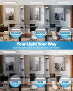 Sunco 2 Pack 1x2 LED Flat Panel Lights, Dual Selectable CCT 3500K/4000K/5000K & Selectable Wattage 16W/18W/20W, 2000 LM, Dimmable Triac, Back-Lit Drop Ceiling Troffer Replacement Light - ETL, FCC