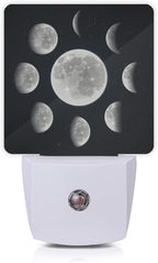 Smoaffly Moon Phases Night Light Plug-in LED Nightlights Auto Sensor Night Lamp Dusk-to-Dawn Lamp Home Decor for Nursery Children Girls Boys