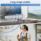 WallarGe Wireless Headphones for TV Watching, Easy Setup and Comfortable Bluetooth Headphones with RF Transmitter Charging Dock, 100 Ft Wireless Range, Rechargeable 25 Hours Play and No Audio Delay