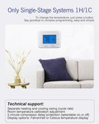 Aowel Non Programmable Thermostat for Home 1 Heat/ 1 Cool Single-Stage System, with Room Temperature Monitor (LCD Blue Backlit Screen)
