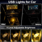 USB Ambient Light, RGB LED USB Light for Car, Laptop and Desk – VISB (Red)