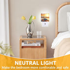 GANTINIR Sea Turtle Beach Sunrise Night Light, Plug-into Nightlight White LED Lamp, Energy Efficient Decor Desk Lamp for Bedroom Hallway Stairs Bathroom