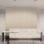 Art3d 8-Pack 96 x 6in. WPC Acoustic Slat Wall Panel for Modern Interior Decor, TV Background, Living Room, White Ash