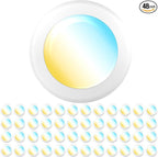 Sunco 48 Pack LED Disc Lights Ceiling 6 Inch, Flush Mount Disk Light, Recessed Can Lighting, 1050 LM, 15W (75W Equivalent), Selectable CCT 3000K/4000K/5000K/6000K/6500K, Dimmable, Damp Rated ETL.