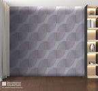 From Plain To Beautiful In Hours 9002 Arc Swell PVC 12 in x 12 in Peel and Stick Wall Panels (Covers / 10 sq.ft), Silver, 10 Piece