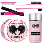 Strong Hold Non-Greasy Edge Control Gel and Wax Stick with Hair Comb for All Hair Types - No Flaking Edge Wax for Styling Black Hair Wigs